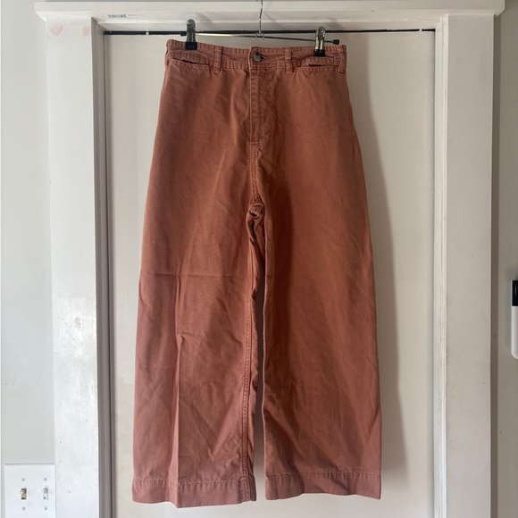Free People Wide Leg Pants in Rust - Picture 2 of 9